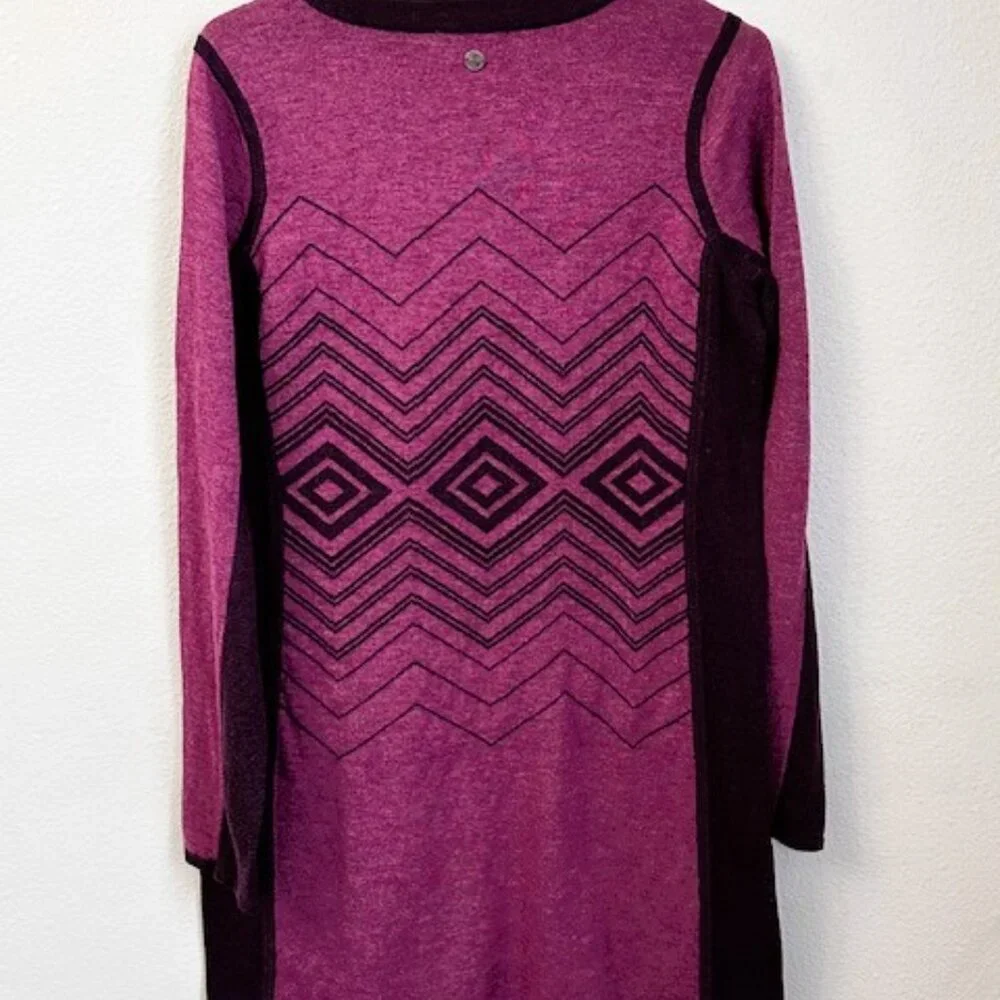 Prana Organic Sweater Dress ✨ Magenta/Purple Boho Athleisure Size - Picture 3 of 11